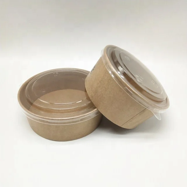 Eco-Friendly Disposable Take Away Kraft Paper Salad Bowl