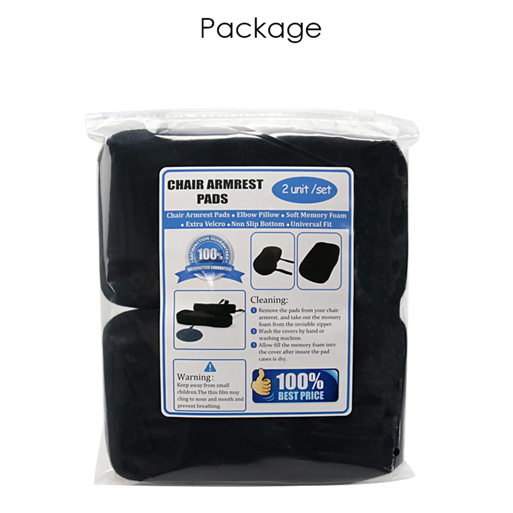 
Factory Sale Elbow Relief Cushion Chair Armrest Pads Memory Foam Elbow Pillow Support Arm Rest Covers For Office Chair 8 Shape 