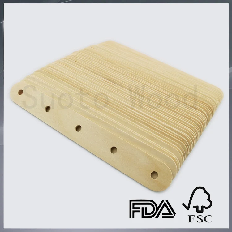 DIY wooden stick with holes wooden tongue depressor with holes