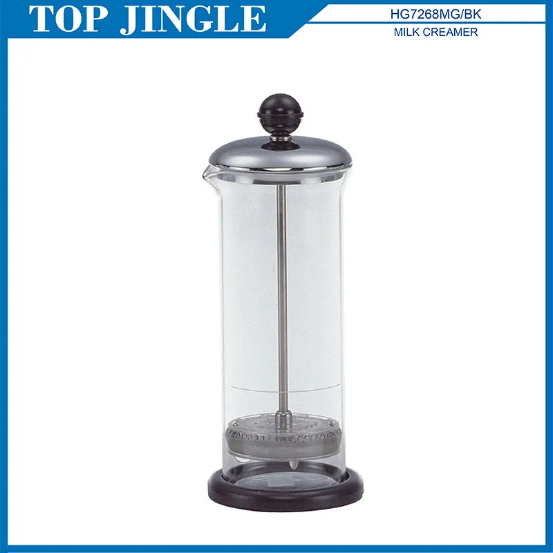 300 МЛ Pyrex Стекла И Нержавеющей Стали Для Взбивания Молока Кувшин