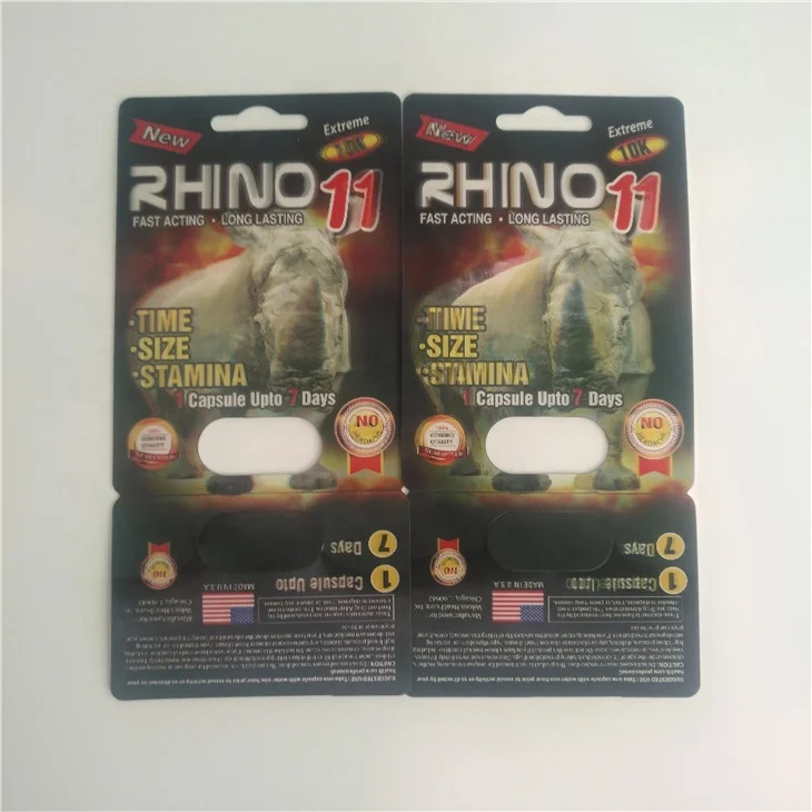 3D cards For Male Enhancement Pill Capsule Packaging - RHINO 7 pill costume