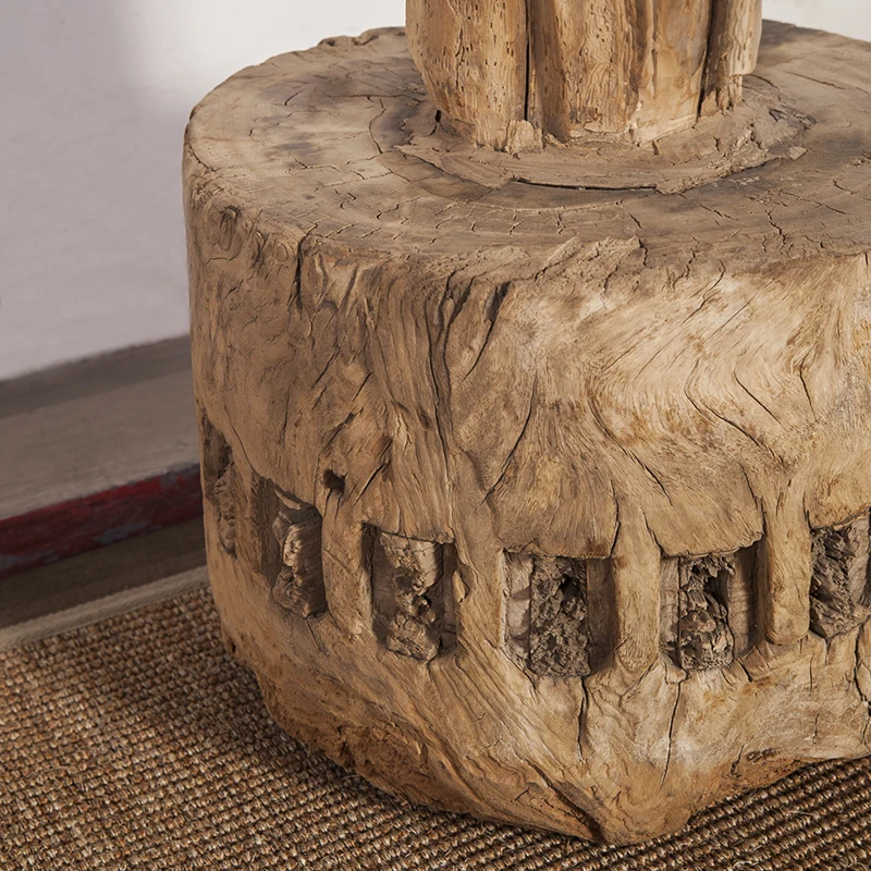 beijing factory furniture vintage wooden wholesale tree wine shelf