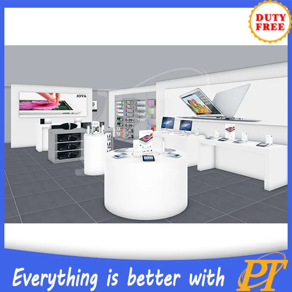 Computer shop showcase decoration, computer display table