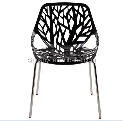 Leisuremod Modern Asbury Dining Chairs With Chromed Legs In Green PP-124C