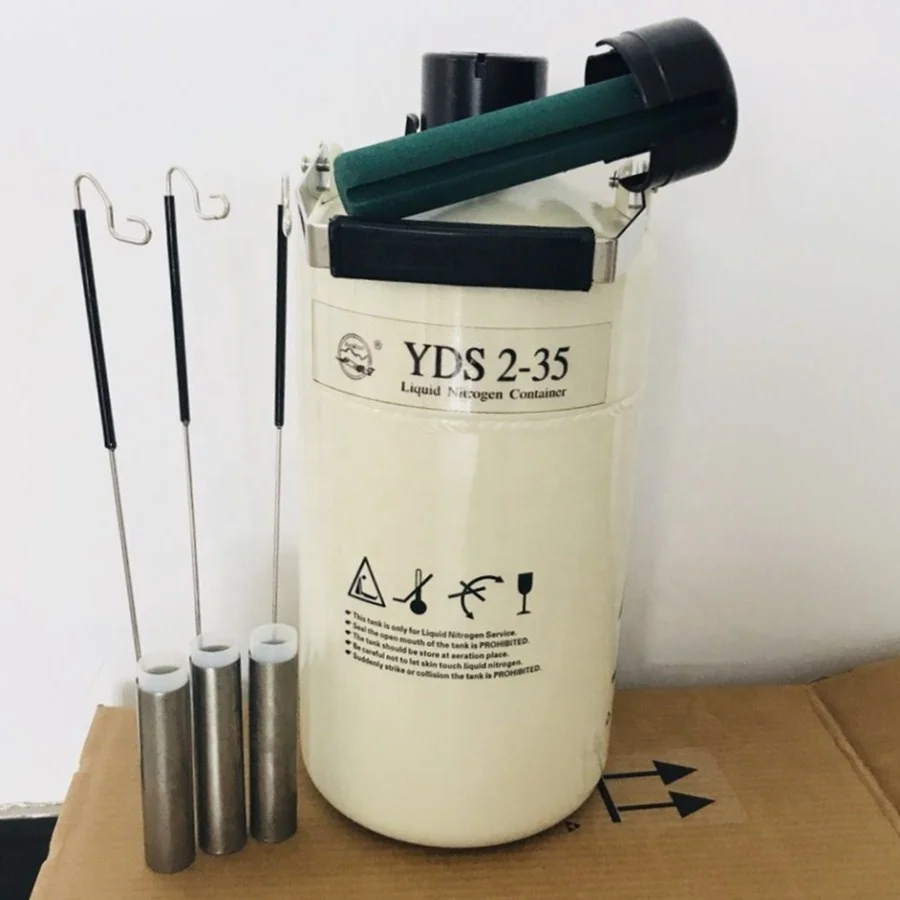 Контейнер для семян жидкого азота объемом 2 л для искусственного осеменения на ферме для коров