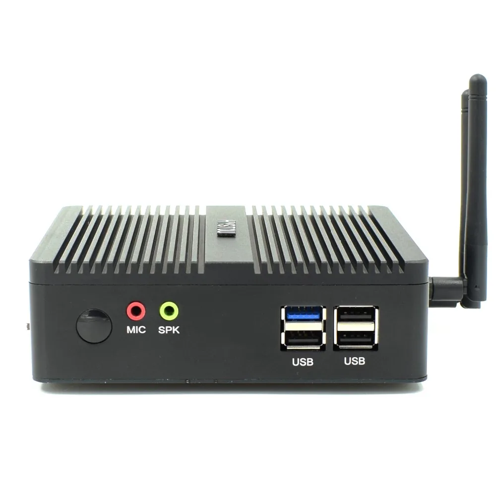 128G Hard Driver Desktop office equipment portable MiniPC  intelligent routing core Intel Celeron J1900 2* LAN 4*USB computer