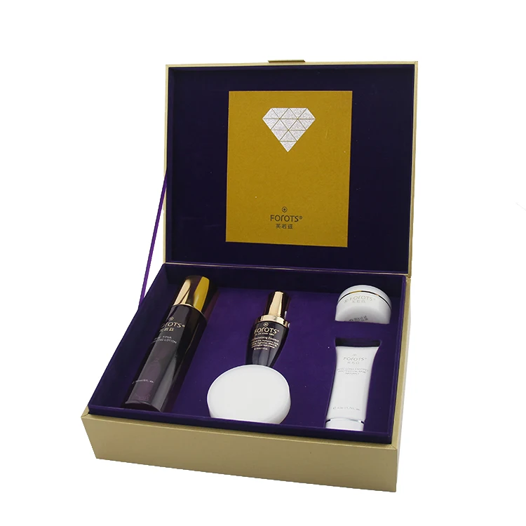 Custom luxury printed cosmetics packaging makeup sets folding cardboard paper box for product packaging