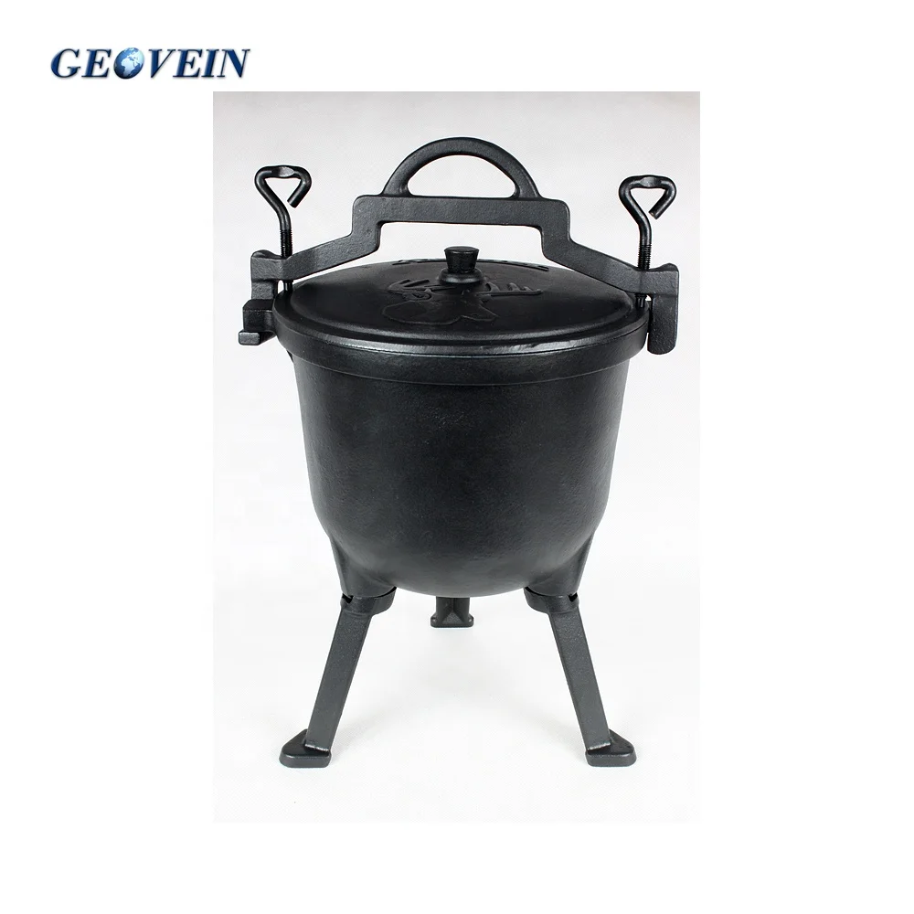 4L-7L-10L-15L Three Legs Cast Iron Meat Pot For Poland