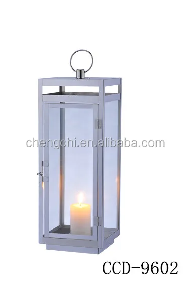 Glass Lantern Vintage Outdoor Garden Antique Special Metal Stainless Steel Candle Large Lantern Decorative Wedding Gold Lantern