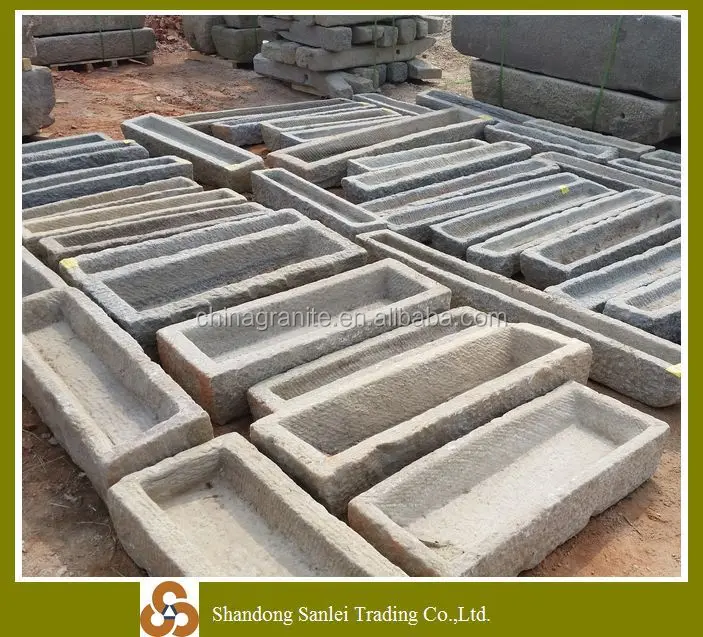 Hot Sale Modern Natural Limestone Water Troughs Used Old Stone for Outdoor Garden & Park Applications