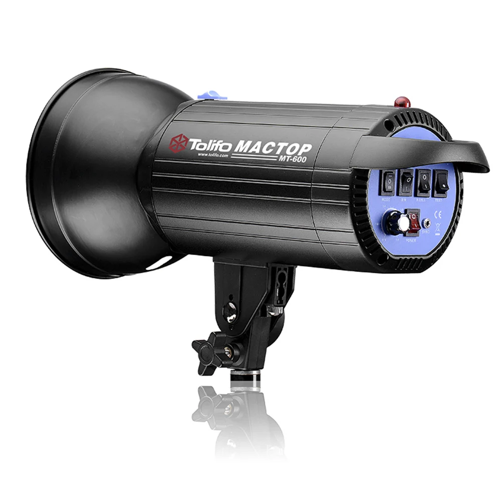 Tolifo portable High power 600W photography lighting studio strobe flash light for portrait shooting
