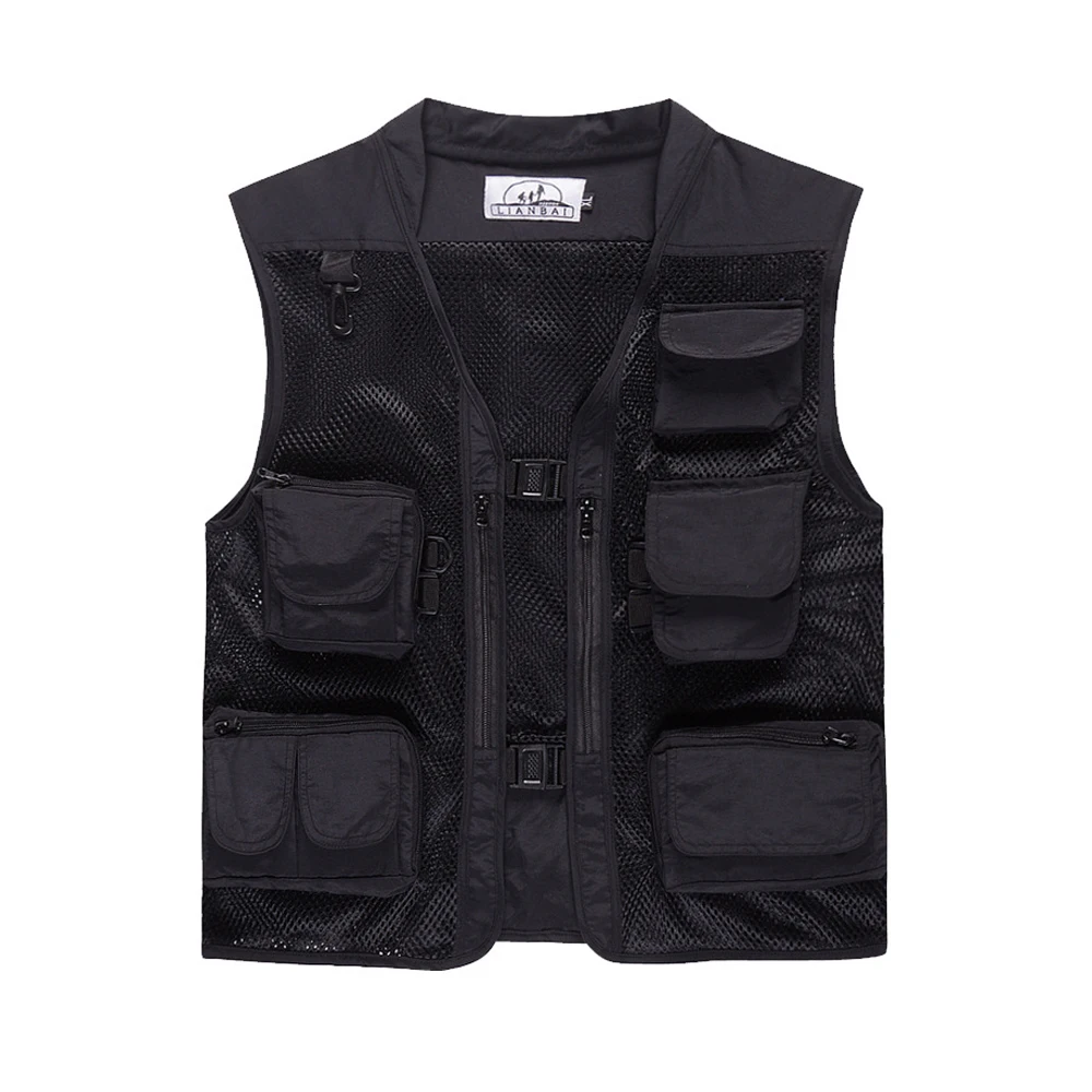 
Multi-pocket Demin Vest Photographer Hiking Vest Outdoor Shooting Hunting Fishing Vest 