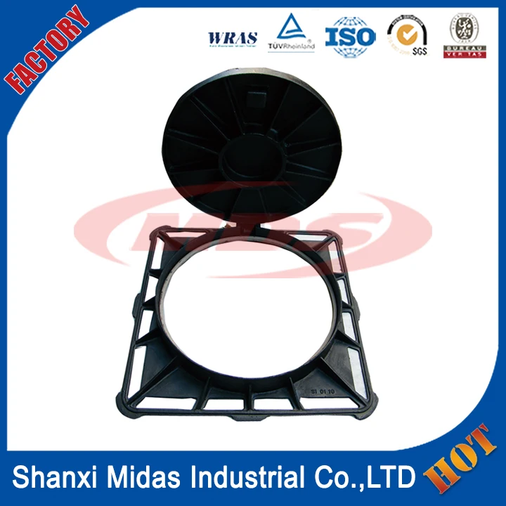 EN124 чугун квадратная и круглая крышка люка, китай крышка люка литейное производство