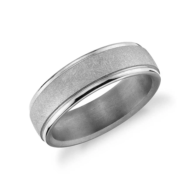 
Fashion customized blank brushed tantalum ring european latest mens wedding ring 