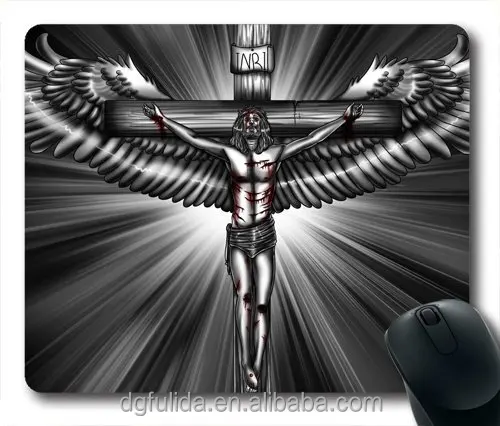 Family use rubber gaming mouse pad The Crucifixion of Chris photo mousepad