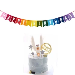 Happy Birthday Felt Banner felt hanging flags birthday banner