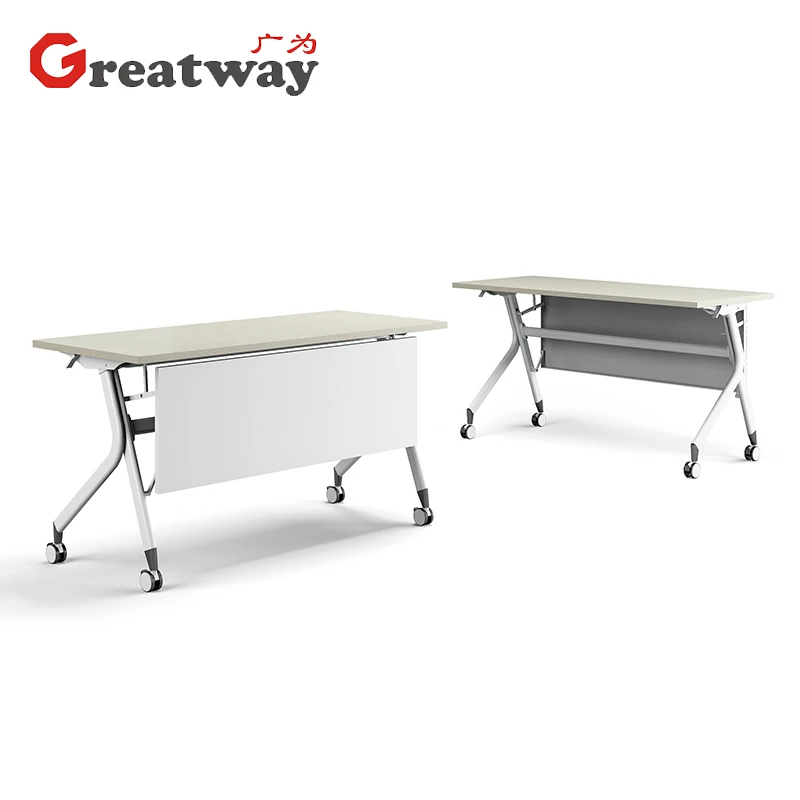 Custom White Modern Iron Executive Furniture Office Desk Home Office Commercial Furniture Metal Foldable School Hotel  Office