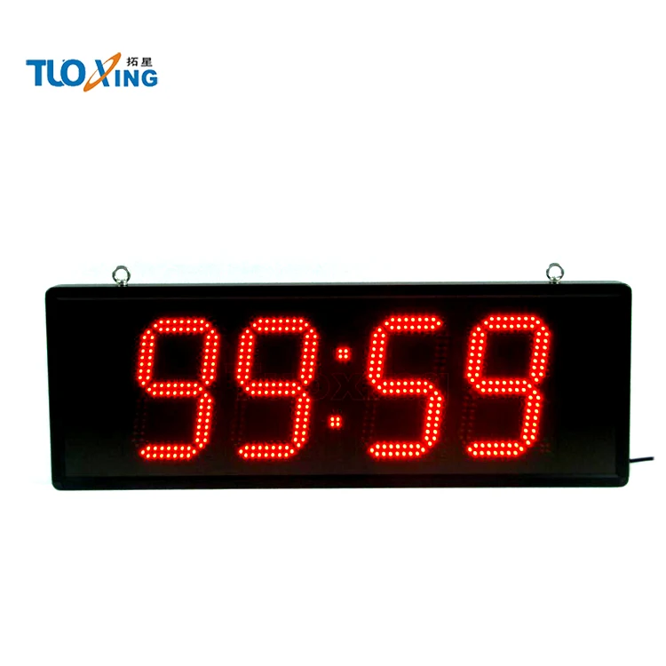 8 inch 4 digit led wall giant clock with rings