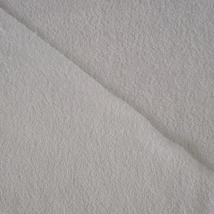 factory price organic natural bamboo double loop terry towelling cloth fabric