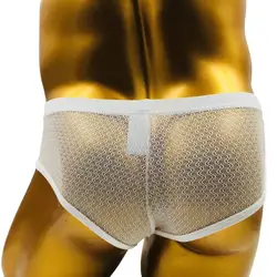 Custom MENSSEXI Brand Micro Nylon Sexy Men Boxer Short Underwear Cuecas Transparent 80%Polymaid 20%Spandex 884