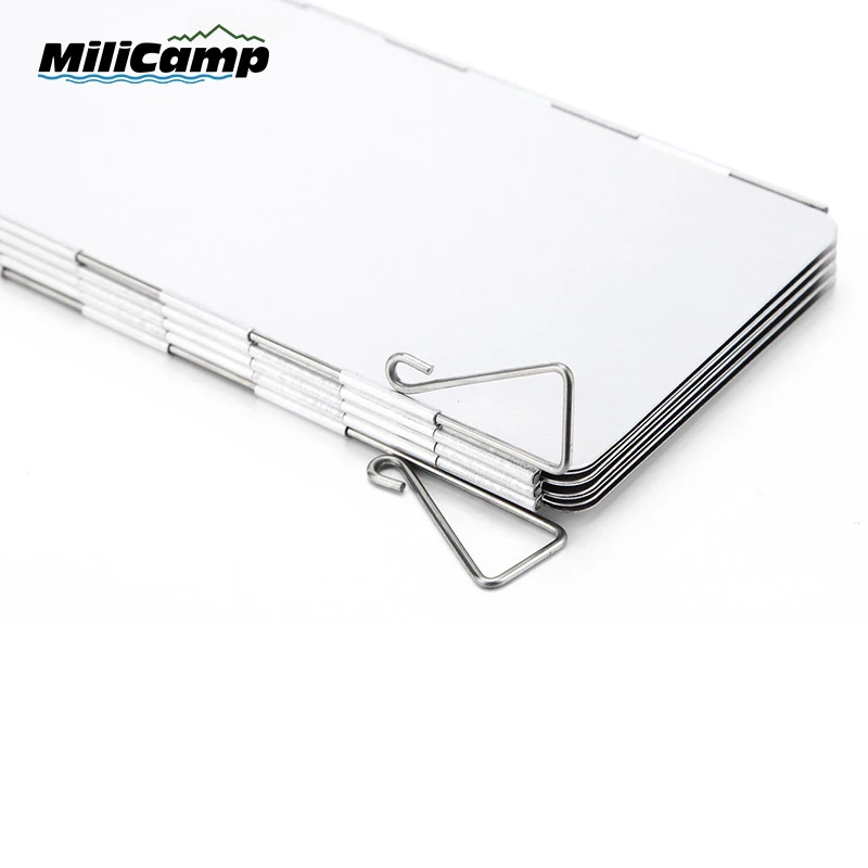 Camping aluminium Folding wind screen stove windshield