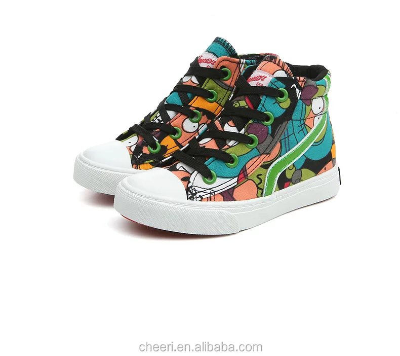 
western trendy leisure high quality cheap children canvas shoe thick rubber sole kid canvas shoes for kids 2017 