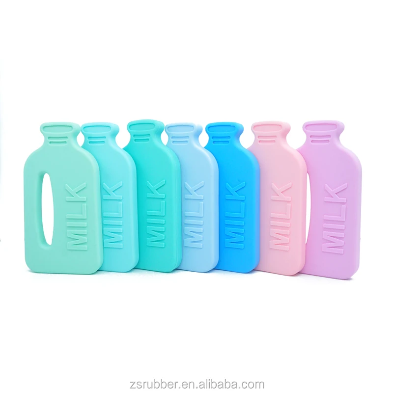 milk bottle Silicone teether baby food grade silicone baby chewing toys silicone baby teething