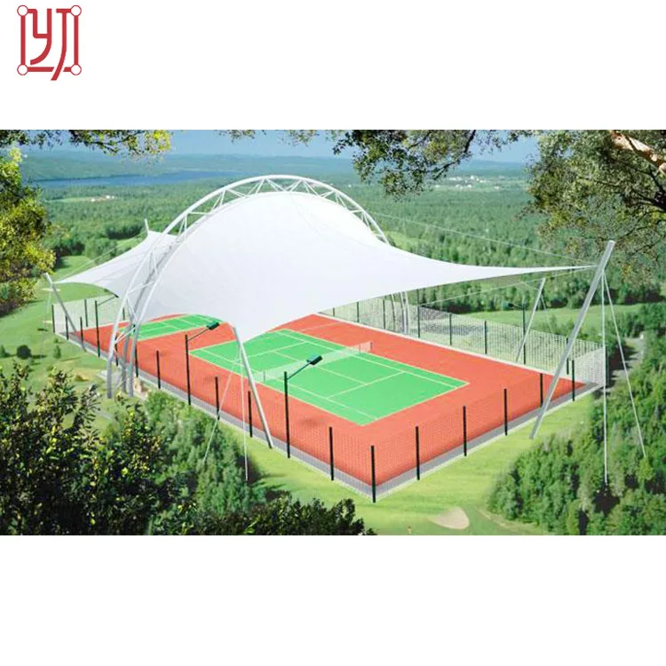 Ptfe pvdf canopy tent architectural membrane structure stadium tent basketball courts