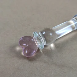 Factory Custom Heart Model Glass Dildo/Heart Shape Glass Sex Toys/Cute Heart Shape Dildo Glass for New Sex Toy Market