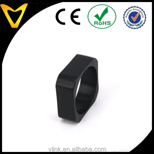 custom made jewelry Black Titanium Rings Fashion engraveable products ring trendy hip hop hand engraved titanium nut ring