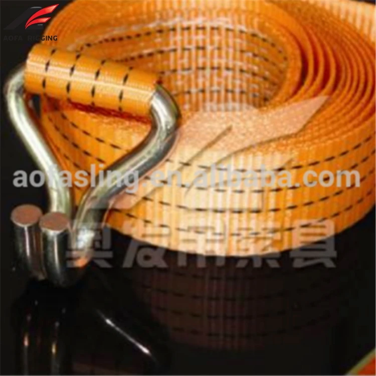 Wholesale cargo lashing 5 ton 10m Lifting material retractable Ratchet Tie Down car belt Straps with grip