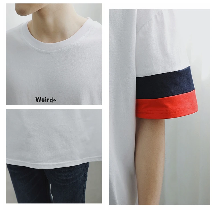 Оптовая продажа удобных простых белых 100% хлопковых приталенных футболок для мужчин