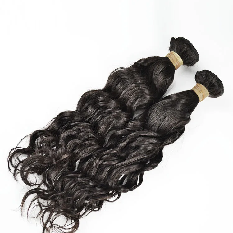 Factory wholesale Water Wave Salt And Pepper Human Hair Extensions