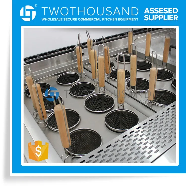 
Hot Sale 12 Baskets Commercial Gas Pasta Cooker Cooking Machine With Cabinet 