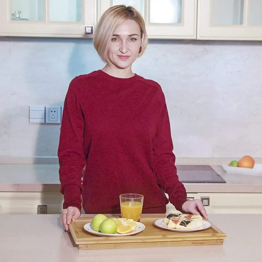 Hot selling product breakfast in bed tray bottle service tray