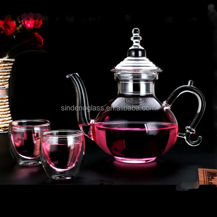 Heat Resistant Glass Tea Turkish Coffee Pot Coffee Maker Glass Arabic Coffee Pot