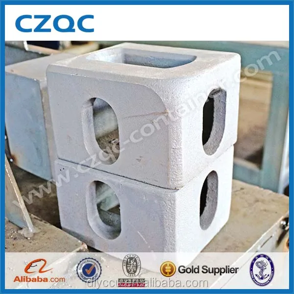 Cargo container two main holes corner castings
