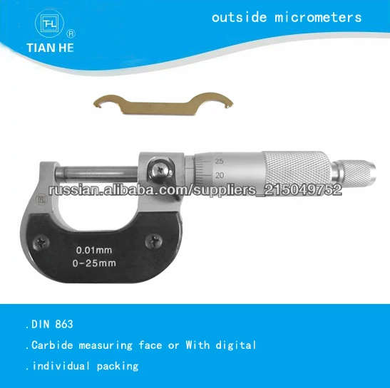 вне микрометры внешний диаметр линейка