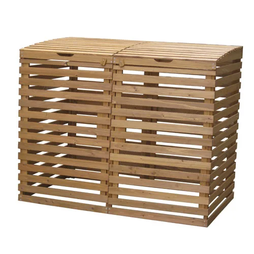 OS005 Large wholesale  outdoor garden wooden double garbage bin