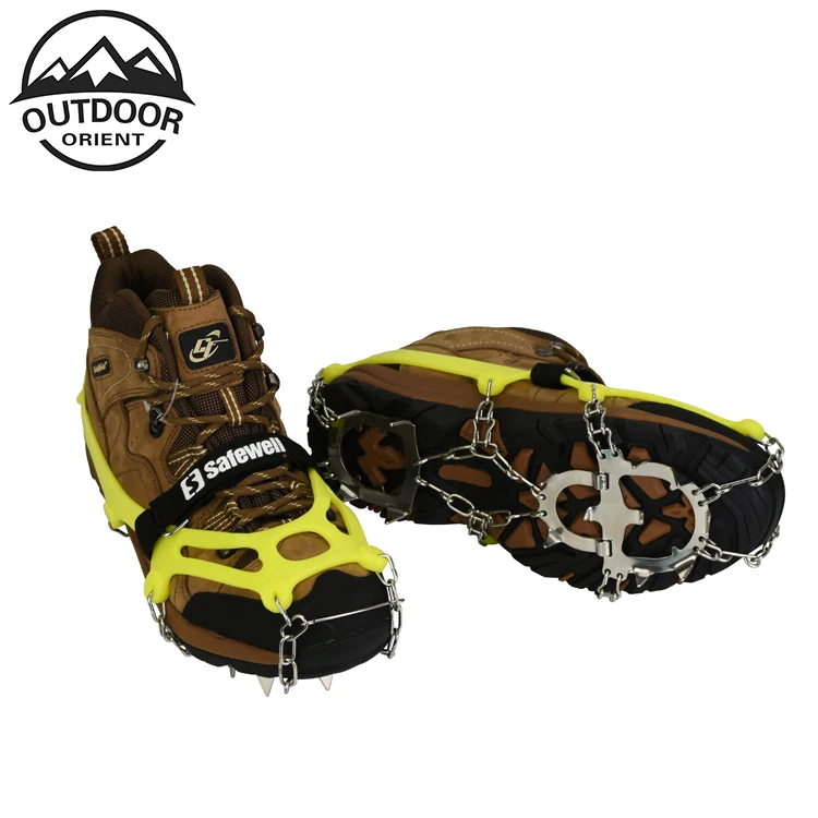 
High quality 13 Claws Walking on ice snow mountain anti-slip ice climbing silicone cleats 