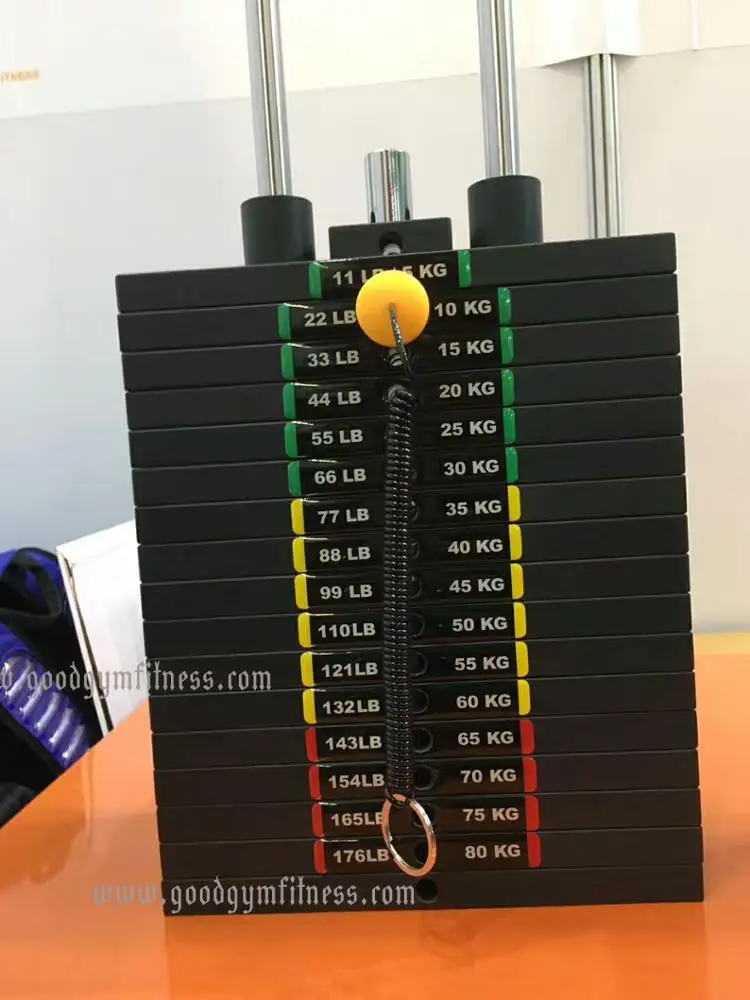 Steel weight stack plates gym fitness strength  selectorized weight