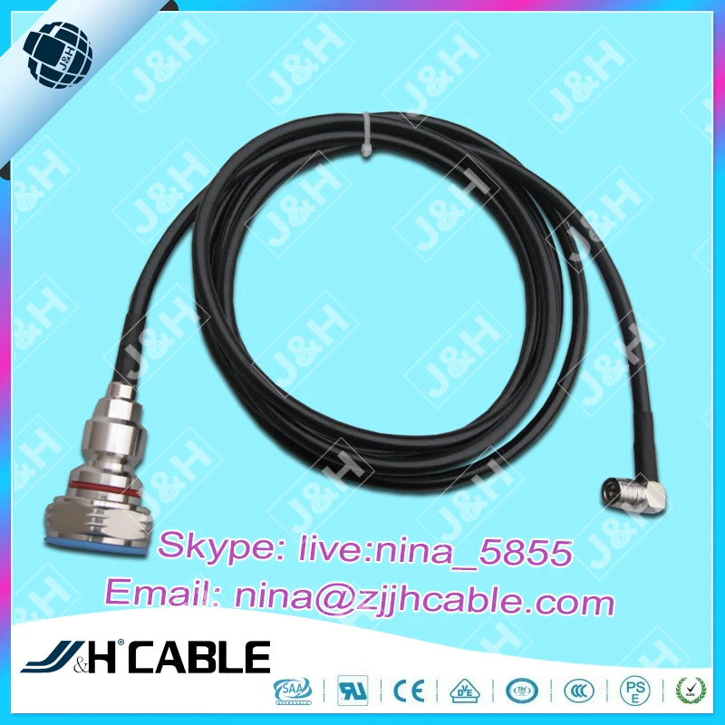 ROHS Низкие Потери LMR240 Коаксиальный Кабель С DIN 716 Разъем R/A Для DIN7/16 Джек кабель с Разъемом