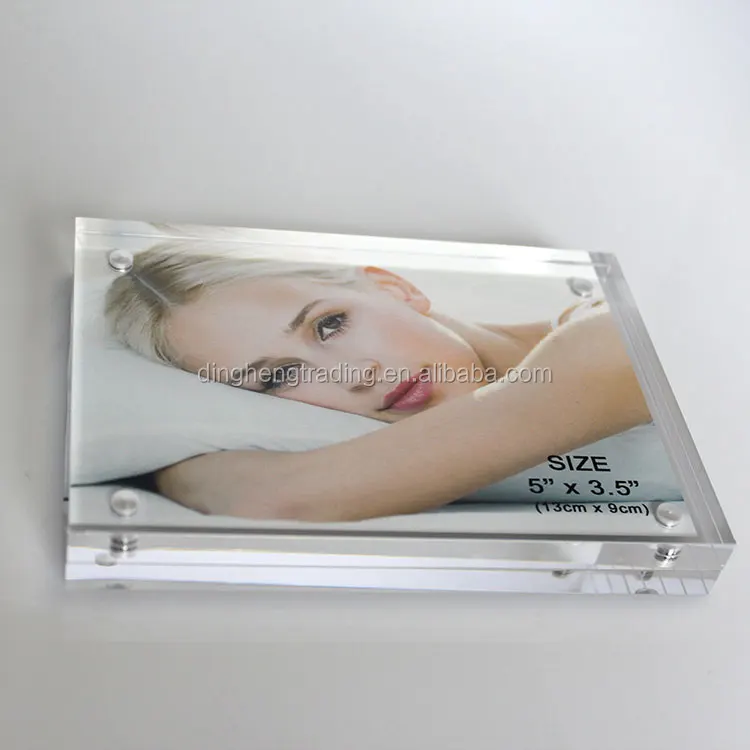 Universe wholesale plexiglass  magnet clear acrylic acrylic block picture photo frame