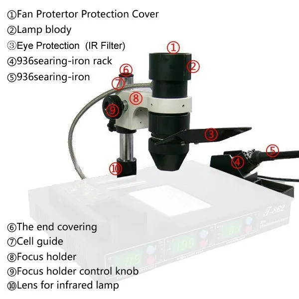 
PUHUI T862 IRDA Infrared bga rework machine With Good Price SMD SMT desoldering Rework Station 