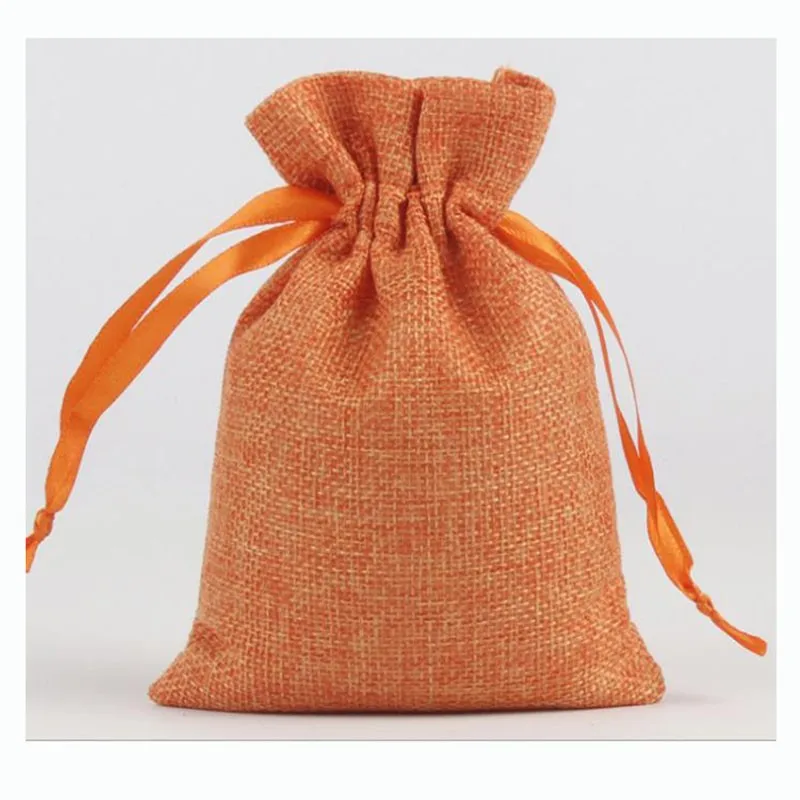 Custom Natural And Environment Protection For Tea or Seed Jute Bags With Drawstring
