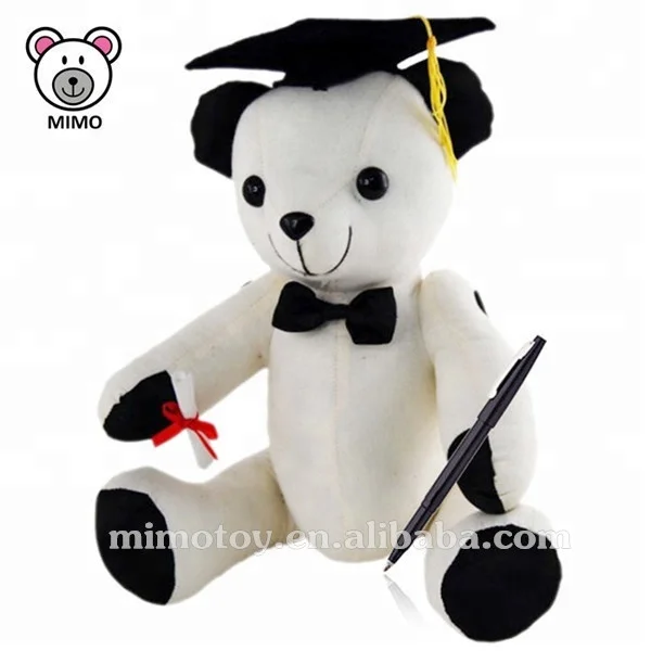 Reusable Kids Washable Painting Drawing DIY Toys Cute OEM Custom Stuffed Animal Soft Plush Toy White Graduation Teddy Bear