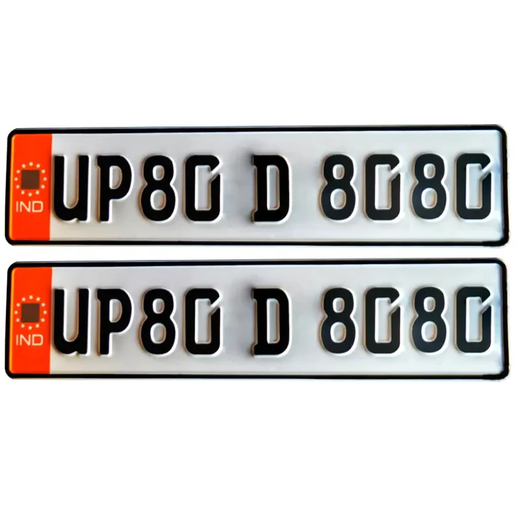 
Wholesale promotional customized printing reflective aluminum ind blank licence plate 