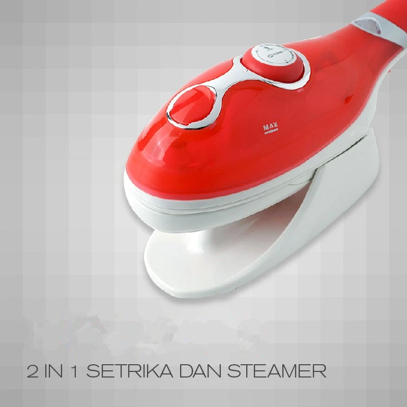 Red Plastic Portable garment steamer steam iron