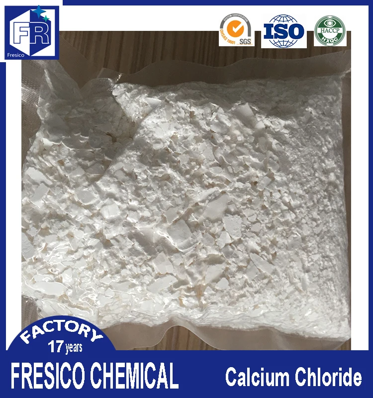 
China manufacturer calcium chloride molecular formula cacl2 flakes 77% 