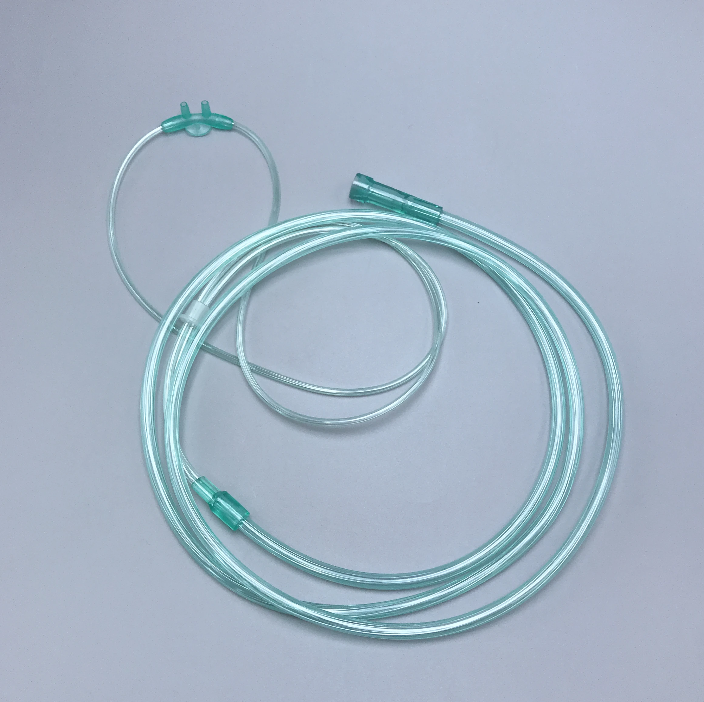 Nasal cannula with clear or green
